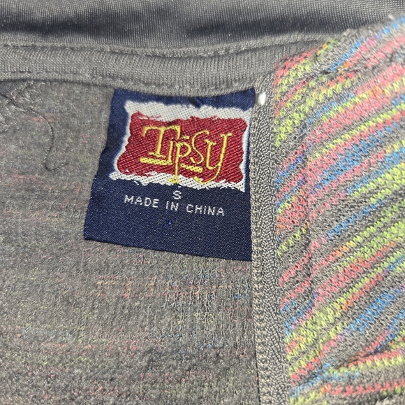 Tipsy Lake Tahoe Ca Zip Up Sweater Multi Color Size Small - Picture 3 of 7